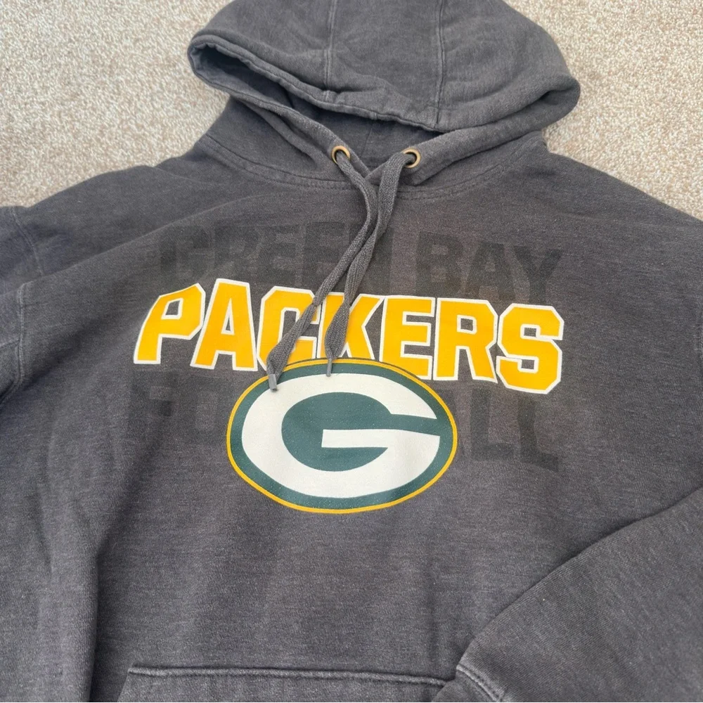 NFL Gray Green Bay Packers Hoodie, Comfy, Oversized - Picture 3 of 9
